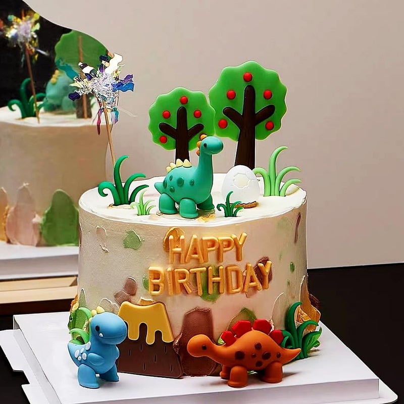 LAST HOE DOWN Dinosaur Cake Decor Dinosaur Baby Birthday Cake Decor Dinosaur Theme Party Supplies - Image 2